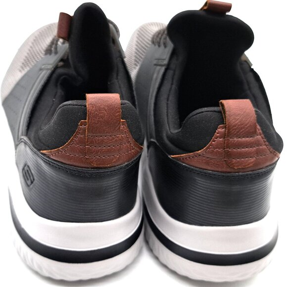 Skechers Mens Delson 3.0 - Cicada Knitted Bungee Lace Slip On - Size 13 - Picture 2 of 14